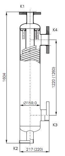 Płaszczowo rurowe przeciwprądowe wymienniki ciepła JAD 6.50, JAD K 6.50